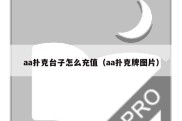 aa扑克台子怎么充值（aa扑克牌图片）