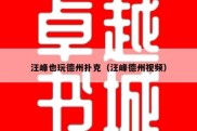 汪峰也玩德州扑克（汪峰德州视频）