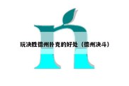 玩决胜德州扑克的好处（德州决斗）