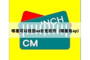 哪里可以找到aa扑克软件（哪里有ap）