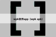 wpk软件app（wpk apk）