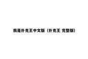 我是扑克王中文版（扑克王 完整版）