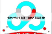 德扑aof大小盲注（德扑大盲位置图）