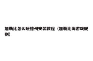 加勒比怎么玩德州安装教程（加勒比海游戏规则）