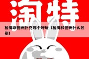 桥牌跟德州扑克哪个好玩（桥牌和德州什么区别）