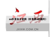 aa扑克台子官网（扑克牌a的图片）