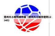 德州大小规则顺序图（德州大小顺序规则12345）