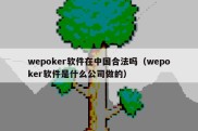 wepoker软件在中国合法吗（wepoker软件是什么公司做的）