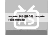 wepoker软件透视作弊（wepoker透视挂被骗图）