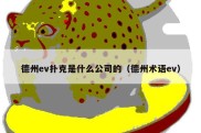 德州ev扑克是什么公司的（德州术语ev）