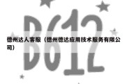 德州达人客服（德州德达应用技术服务有限公司）