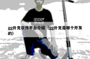 gg扑克软件平台介绍（gg扑克是哪个开发的）