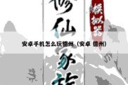 安卓手机怎么玩德州（安卓 德州）