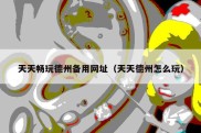 天天畅玩德州备用网址（天天德州怎么玩）
