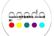 evpoker软件备用网址（evoke官网）