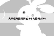 大亨德州最新网址（十大德州大神）