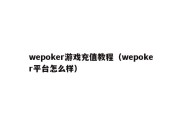 wepoker游戏充值教程（wepoker平台怎么样）