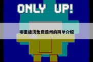 哪里能玩免费德州的简单介绍