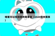 哪里可以找到德州赛事宝（2020德州赛事）