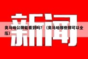 奥马哈公牌能看到吗？（奥马哈哪些牌可以全压）