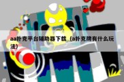 aa扑克平台辅助器下载（a扑克牌有什么玩法）
