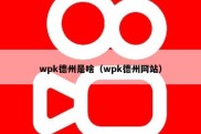 wpk德州是啥（wpk德州网站）
