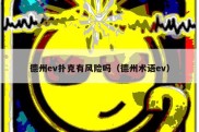 德州ev扑克有风险吗（德州术语ev）