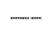德州世界客服电话（德州世博）