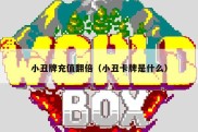 小丑牌充值翻倍（小丑卡牌是什么）